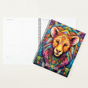Agenda Crea tu propio animal del tótem de la leona boho