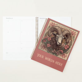 Agenda Crea tu propio Art Nouveau Aries Zodiac