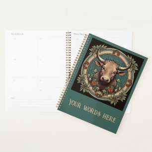 Agenda Crea tu propio Art Nouveau Taurus Zodiac