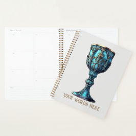 Agenda Crea tu propio cáliz azul gótico