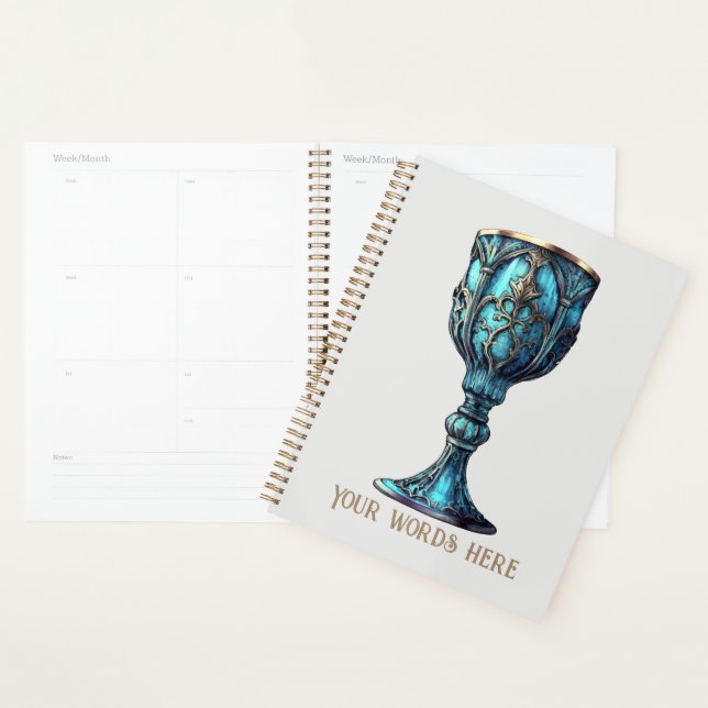 Agenda Crea tu propio cáliz azul gótico (Demostración)