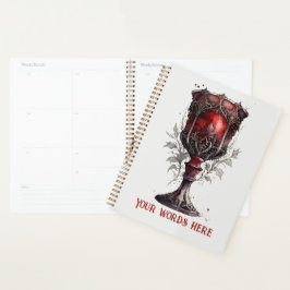 Agenda Crea tu propio cáliz gótico rojo
