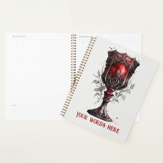 Agenda Crea tu propio cáliz gótico rojo (Demostración)