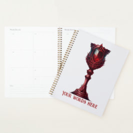 Agenda Crea tu propio cáliz gótico rojo alto