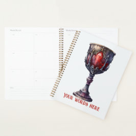 Agenda Crea tu propio cáliz morado y rojo