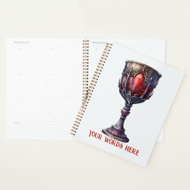 Agenda Crea tu propio cáliz morado y rojo (Demostración)