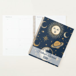 Agenda Crea tu propio Celeste Blanco Azul Oro