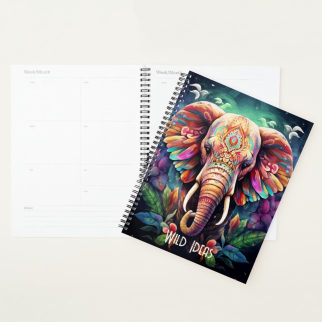Agenda Crea tu propio elefante Boho Jungle (Demostración)