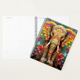 Agenda Crea tu propio elefante de selva floral