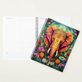 Agenda Crea tu propio elefante de selva floral