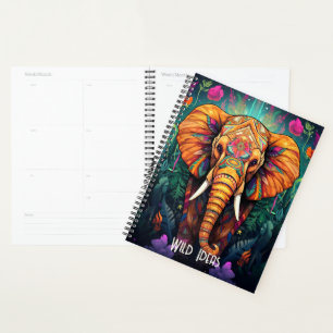 Agenda Crea tu propio elefante tribal floral