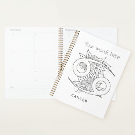 Agenda Crea tu propio elegante cáncer de blanco y negro