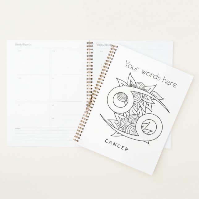 Agenda Crea tu propio elegante cáncer de blanco y negro (Demostración)