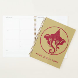 Agenda Crea tu propio Ganesh Rojo y Oro