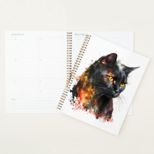 Agenda Crea tu propio gato negro furioso