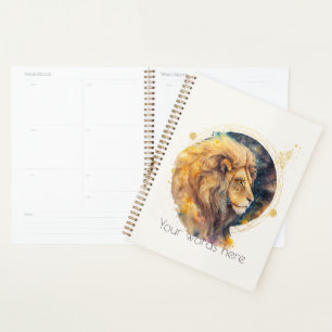 Agenda Crea tu propio oro y azul Leo Zodiac