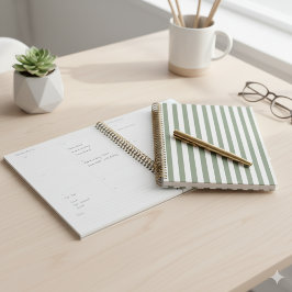 Agenda Crea tu propio patrón de rayas blancas verdes de s