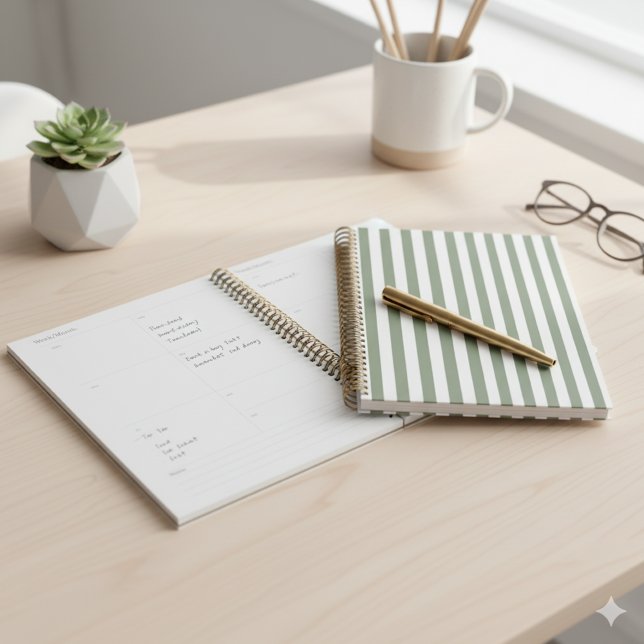 Agenda Crea tu propio patrón de rayas blancas verdes de s (Subido por el creador)