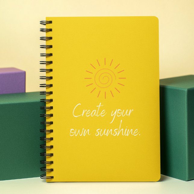 Agenda Crea tu propio Sunshine Quote l Amarillo moderno (Subido por el creador)