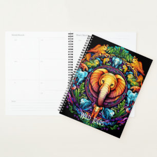 Agenda Crea tu propio tótem de elefante colorido