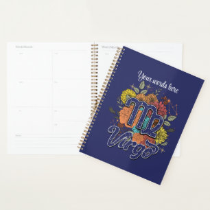Agenda Crea tu propio Virgo Zodiac Floral Estelar