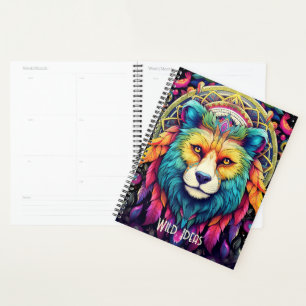 Agenda Crea tu propio y colorido animal del Totem Boho Wo