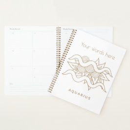 Agenda Crea tu propio y elegante acuario dorado y blanco