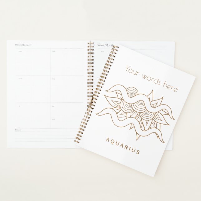 Agenda Crea tu propio y elegante acuario dorado y blanco (Demostración)