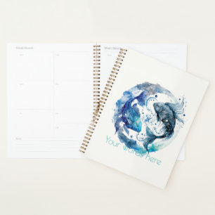 Agenda Crea tu propio Zodiac azul y Verde azulado
