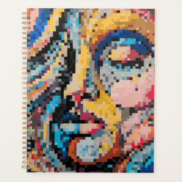 Agenda Creación pixelada multicolor