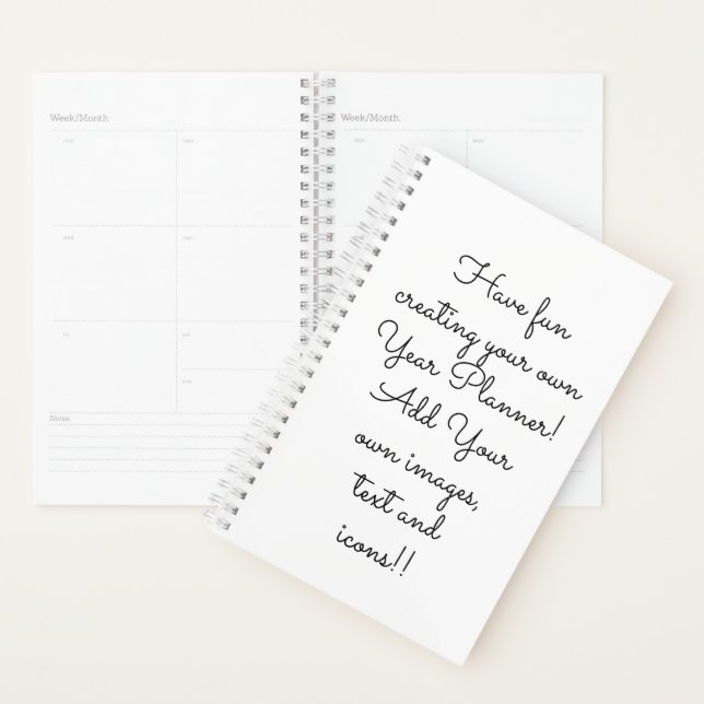 Agenda Crear su propio año personalizado (Demostración)