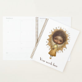 Agenda Crear su propio Chica de girasol lindo