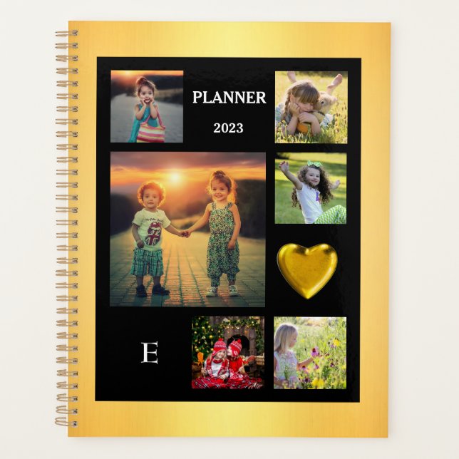 Agenda Crear su propio monograma de collage de fotos fami (Anverso)