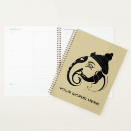 Agenda Crear tu propio perfil de Ganesh en negro y oro