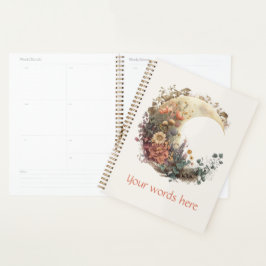 Agenda Create Your Own Autumn Floral Crescent Moon