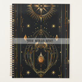 Agenda Create Your Own Elegant Gold Mystical Black