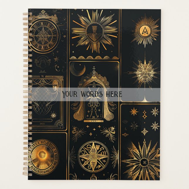 Agenda Create Your Own Elegant Gold Mystical Patchwork (Anverso)