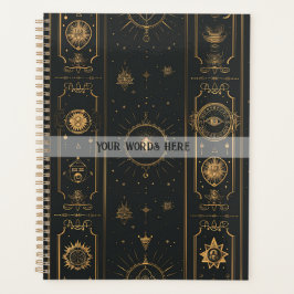 Agenda Create Your Own Elegant Gold Mystical Symbols