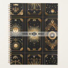 Agenda Create Your Own Elegant Gold Tarot Black