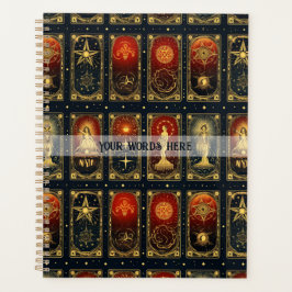 Agenda Create Your Own Elegant Red Gold Blue Tarot