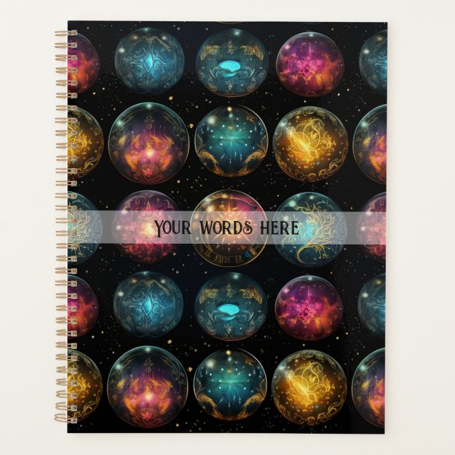 Agenda Create Your Own Magical Mystical Orbs Black (Anverso)