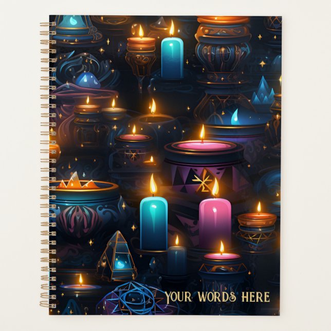 Agenda Create Your Own Occult Candles & Cauldrons Blue (Anverso)