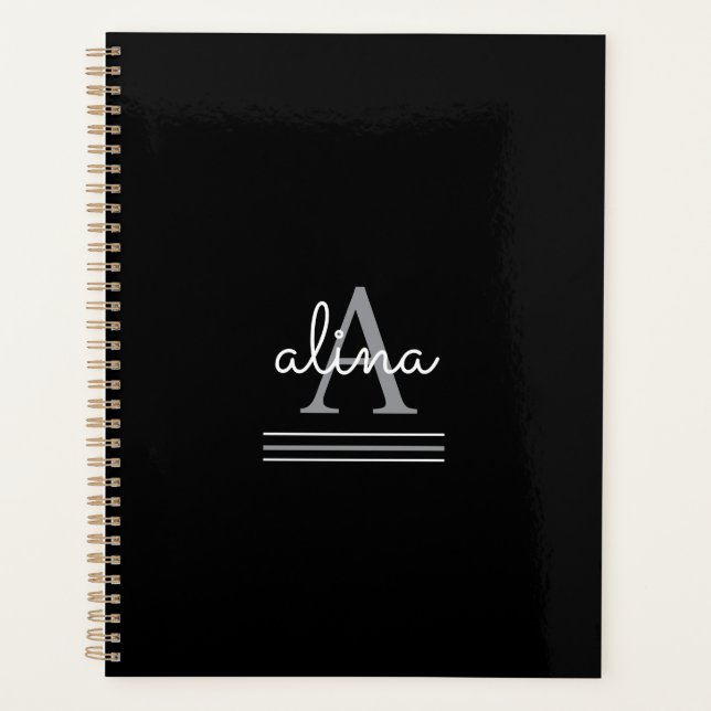 Agenda Create Your Own Personalize Monogram Spiral  (Anverso)