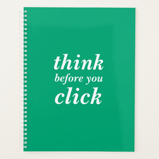 Agenda Create Your Own | think before you click | (Anverso)