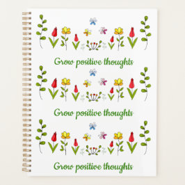 Agenda Crecer pensamientos positivos flores