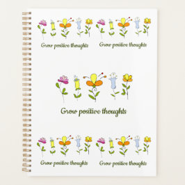 Agenda Crecer pensamientos positivos flores