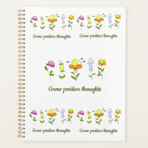 Agenda Crecer pensamientos positivos flores