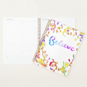 Agenda Creer acuarela tipografía de confetti Art Planne