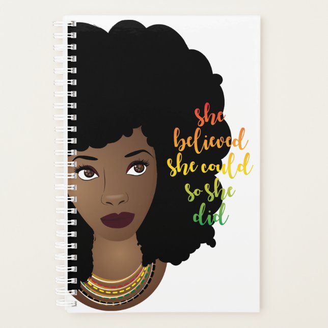 Agenda Creía Que Podía, Mujer Negra, Cabello Natural (Anverso)