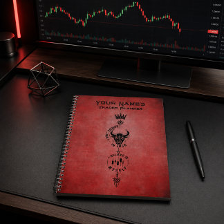 Agenda Creo en mí mismo Símbolo de Trader Rojo Carmesí